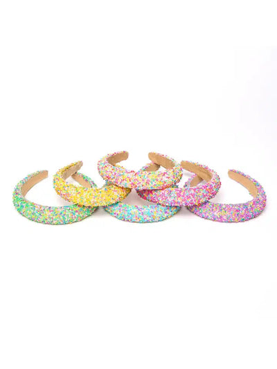 Puff Confetti Headband-Bright Pink, Children & Tweens, children's, children's Accessories, Confetti, Hair Accessories, Headband, Infant to 6, Lavender, Puff Confetti, Tweens 7-14-[option4]-[option5]-[option6]-Bella Bliss Boutique in Texas