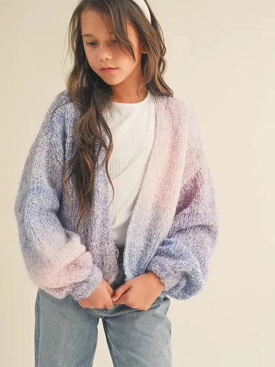 Rainbow Cardigan-Cardigan, Children & Tweens, clothing, Multi-Color, Outerwear, Sweater, Sweaters, Top, Tops, Tween 7-14, Tweens 7-14-7/8-[option4]-[option5]-[option6]-Bella Bliss Boutique in Texas