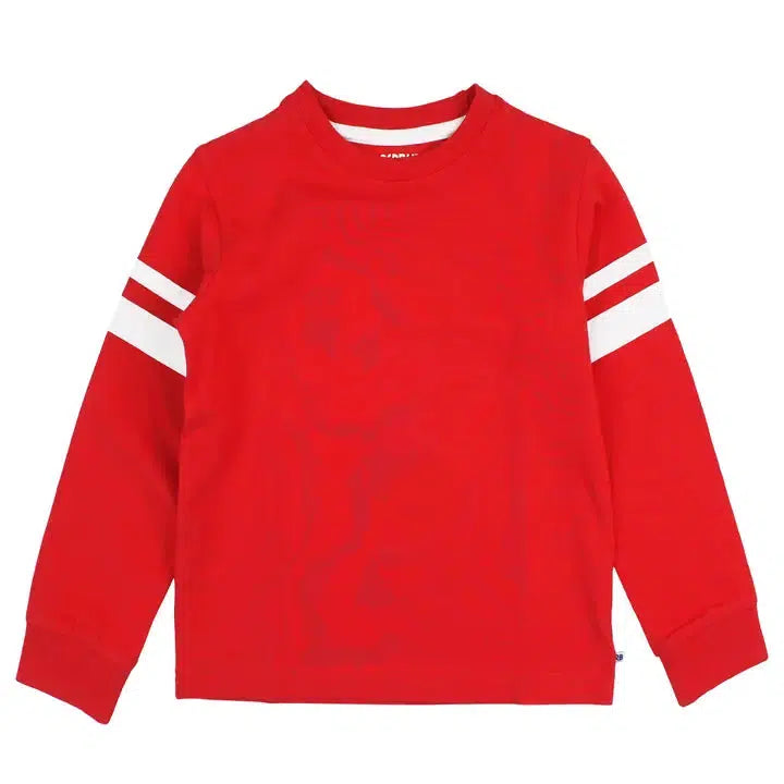 Red Racing Stripe Top-Children & Tweens, children's, clothing, Infant to 6, Long Sleeve, Racing Stripe, Red, Top, Tops-2T-[option4]-[option5]-[option6]-Bella Bliss Boutique in Texas