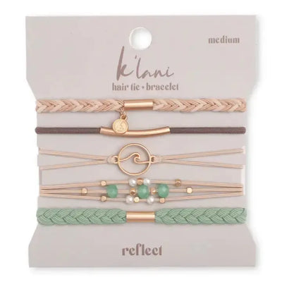Reflect Hair Tie Bracelets-Accessories,children's Accessories,Earthy Neutrals,Gold Accents,Hair Accessories,Hair Elastics,Hair Tie Bracelets,Hair Ties,Reflect,Soothing Greens,Tween Accessories-S-[option4]-[option5]-[option6]-Bella Bliss Boutique in Texas