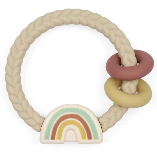 Ritzy Rattle Silicone Teether-Baby Gifts,Dino,Dinosaurs,Fox,Gifts,misc,Miscellaneous,Rainbow,Rattle,Silicone,Silicone Teether,Teether-Rainbow-[option4]-[option5]-[option6]-Bella Bliss Boutique in Texas