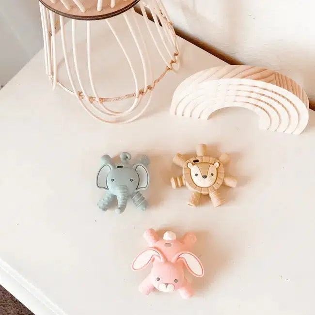 Ritzy Teether Baby Molar Teether-Baby Gifts, bunny, Gifts, Lion, misc, Miscellaneous, Molar Teether, Pink Bunny, Silicone Teether, Teether-[option4]-[option5]-[option6]-Bella Bliss Boutique in Texas