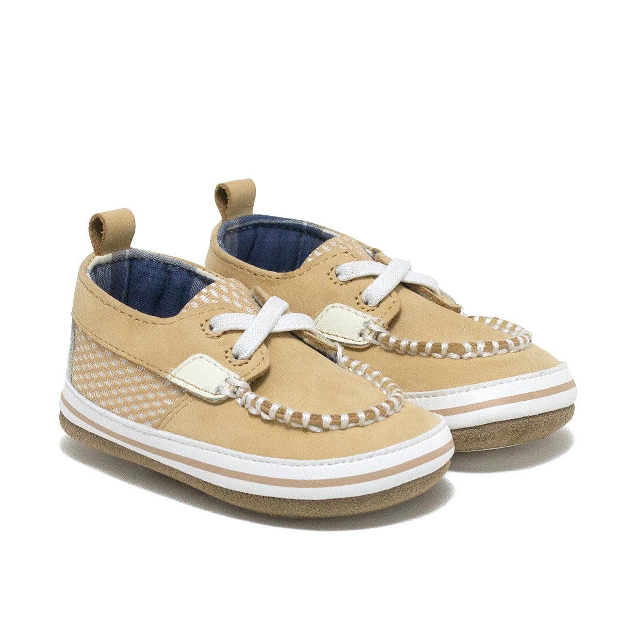 Robeez Skipper First Kicks-children's, Childrens/Tween, Infant to 6, navy, Shoes, Skipper, Tan-6/9M-Tan-[option4]-[option5]-[option6]-Bella Bliss Boutique in Texas