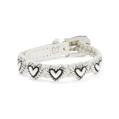 Roped Heart Braid Bandit Bracelet-Bandit,Black,Bracelet,Bracelets,Brighton,Brown,Hand Braided,Hand Braided Leather,Jewelry,Leather,Pink,Roped,White-[option4]-[option5]-[option6]-Bella Bliss Boutique in Texas