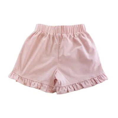 Ruffle Hem Shorts-Children & Tweens,children's,Children/Tween,Childrens/Tween,Doe a Dear,girls,Infant to 6,infant-6,Pink,ruffle,Sale,shorts,spring,summer-[option4]-[option5]-[option6]-Bella Bliss Boutique in Texas