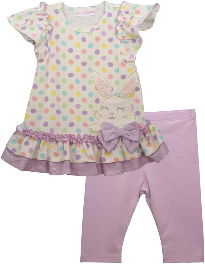 Ruffled Bunny Set-Bonnie Jean,bunny,Children & Tweens,children's,Children/Tween,Childrens/Tween,easter,Easter Eggs,infant,Infant to 6,infant-6,Legging sets,Outfit,purple,set-0/3m-[option4]-[option5]-[option6]-Bella Bliss Boutique in Texas