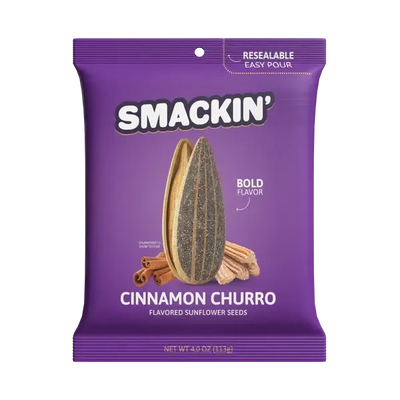 SMACKIN Cinnamon Churro Seeds-gift,Gifts,Gifts for Her,Gifts for Him,Men's,SMACKIN,Snacks,Stocking Stuffer,Sunflower,sunflower seeds-[option4]-[option5]-[option6]-Bella Bliss Boutique in Texas