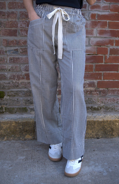 STRIPED WIDE LEG PANTS-&MERCI,Ankle Pants,Bottoms,clothing,Drawstring,Drawstring Waist,Pants,Striped,Women,women's-[option4]-[option5]-[option6]-Bella Bliss Boutique in Texas