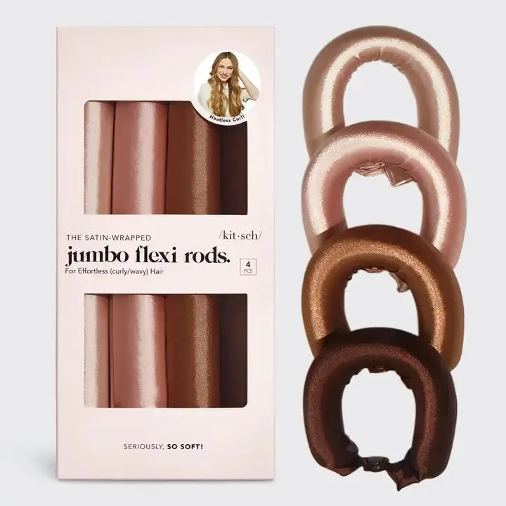 Satin Jumbo Flexi Rods-Accessories,Flexi Rods,Hair,Hair Accessories,Hair Curlers,Jumbo Flexi Rods,Rosewood,Satin-[option4]-[option5]-[option6]-Bella Bliss Boutique in Texas
