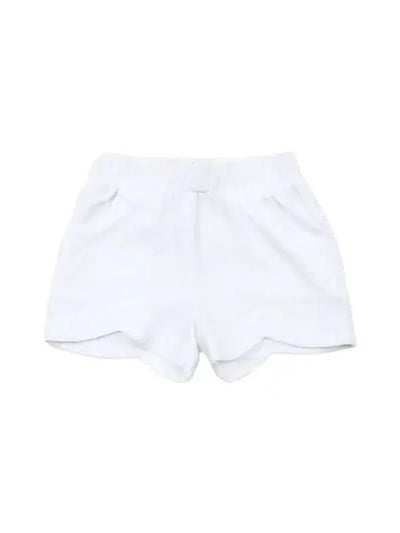 Scalloped Edge Shorts-Children & Tweens, children's, Children/Tween, Childrens/Tween, Doe a Dear, girls, Infant to 6, infant-6, shorts, spring, summer, toddler, White-2T-[option4]-[option5]-[option6]-Bella Bliss Boutique in Texas