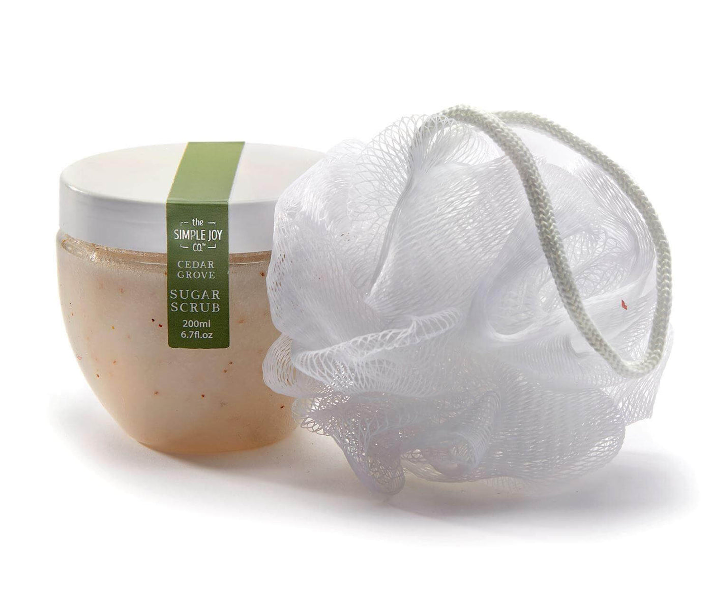 Scented Sugar Scrub & Mesh Sponge Gift Set-Cedar Grove,Christmas,Gift Sets,Gifts,Mesh Sponge,Miscellaneous,Sale,Scented,Snowy Woods,Stocking Stuffer,Sugar Scrub-[option4]-[option5]-[option6]-Bella Bliss Boutique in Texas