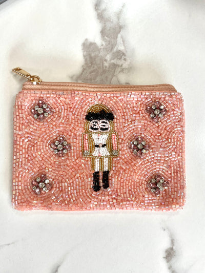 Seed Bead Coin Purse-Accessories,Beaded,Candy Corn,Coin Purse,Gifts for Her,Gingerbread Man,Handbags,Keychains,Let's Pickle,Mama,Navy Stars,Pickle Ball,Pumpkin Skeletons,Purses & Wallets,Seed Bead,Stocking Stuffer,Trick or Treat,Vacay Fund,women's-Nutcracker-[option4]-[option5]-[option6]-Bella Bliss Boutique in Texas