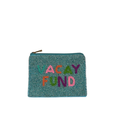 Seed Bead Coin Purse-Accessories, Beaded, Candy Corn, Coin Purse, Gingerbread Man, Handbags, Let's Pickle, Mama, Navy Stars, Pickle Ball, Pumpkin Skeletons, Purses & Wallets, Seed Bead, Stocking Stuffer, Trick or Treat, Vacay Fund-Vacay Fund-[option4]-[option5]-[option6]-Bella Bliss Boutique in Texas