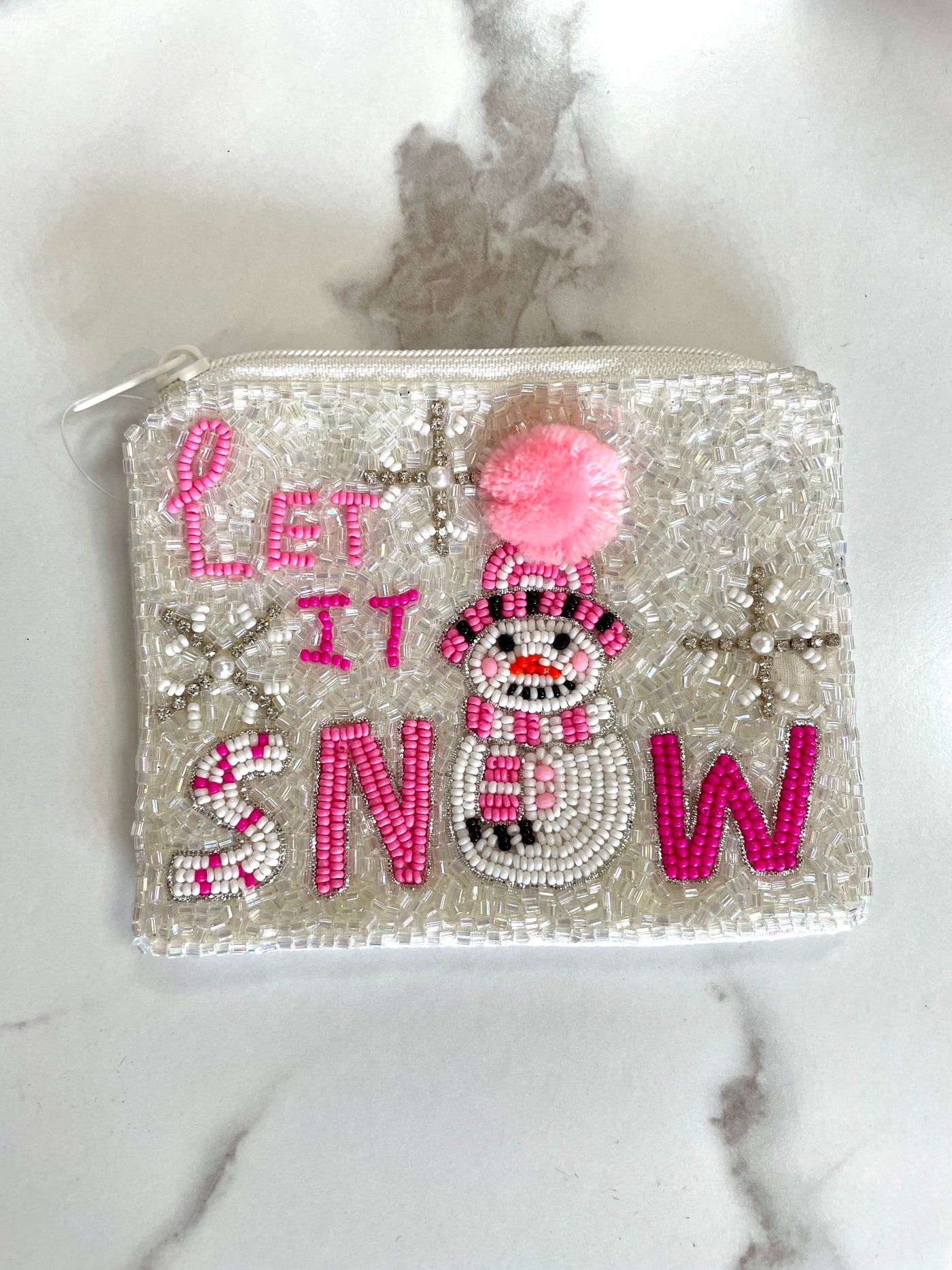 Seed Bead Coin Purse-Accessories,Beaded,Candy Corn,Coin Purse,Gifts for Her,Gingerbread Man,Handbags,Keychains,Let's Pickle,Mama,Navy Stars,Pickle Ball,Pumpkin Skeletons,Purses & Wallets,Seed Bead,Stocking Stuffer,Trick or Treat,Vacay Fund,women's-[option4]-[option5]-[option6]-Bella Bliss Boutique in Texas