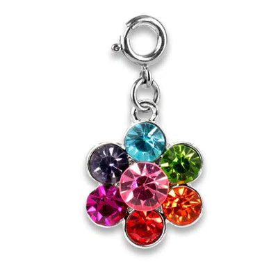 Silver Rainbow Daisy Charm-Charm, Charms, Children & Tweens, Jewelry, Rainbow, Rainbow Daisy, Silver-[option4]-[option5]-[option6]-Bella Bliss Boutique in Texas
