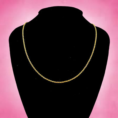 Skinny Rope Chain Necklace-Gold, Jewelry, necklace, Necklaces, Rope, Silver, Skinny, Skinny Rope-Gold-16"-[option4]-[option5]-[option6]-Bella Bliss Boutique in Texas