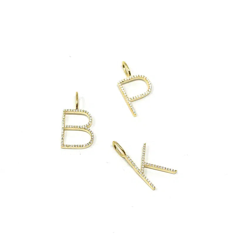 Sleek Initial Charm-Charm,Charms,Initials,Jewelry,Pendant-[option4]-[option5]-[option6]-Bella Bliss Boutique in Texas