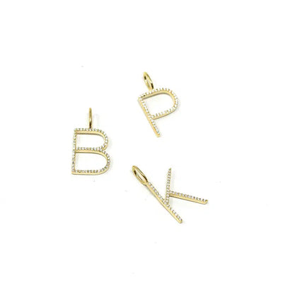 Sleek Initial Charm-Charm,Charms,Initials,Jewelry,Pendant-[option4]-[option5]-[option6]-Bella Bliss Boutique in Texas