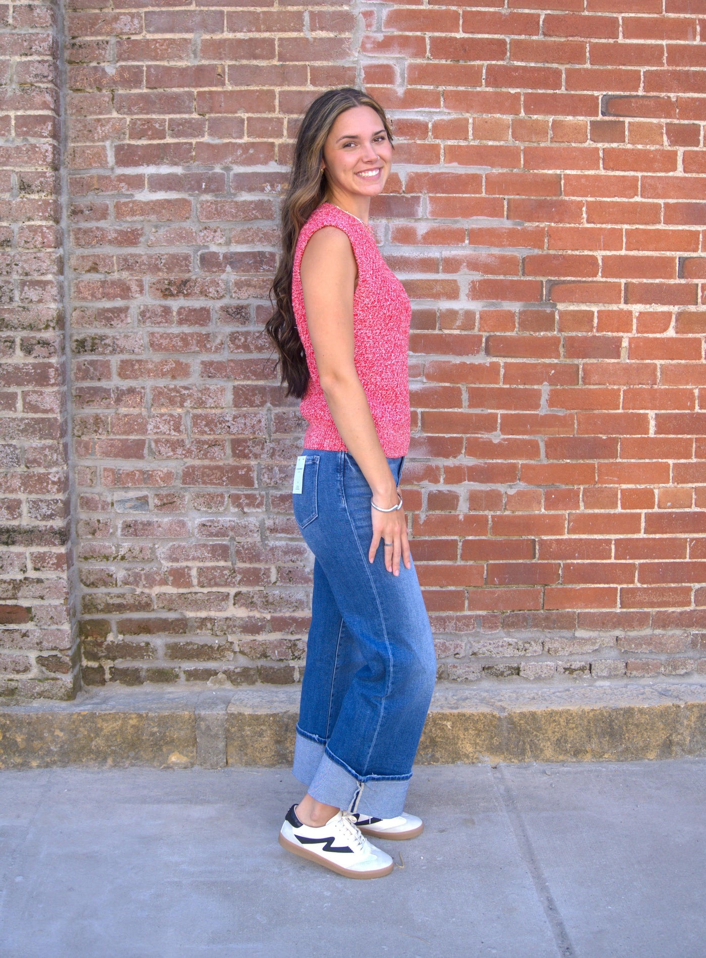 Sleeveless Crew Neck Sweater-clothing,Crew Neck,Ivory,Lightweight Sweater,Sleeveless,Sleeveless Sweater,Sweater,Sweaters,Top,Tops,Women,women's-[option4]-[option5]-[option6]-Bella Bliss Boutique in Texas