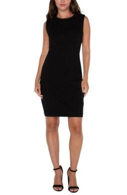 Sleeveless Sheath Dress-Black, Cadet Blue, clothing, dress, dresses, Sale, Sheath, Sheath Dress, Sleeveless, Women, women's-[option4]-[option5]-[option6]-Bella Bliss Boutique in Texas