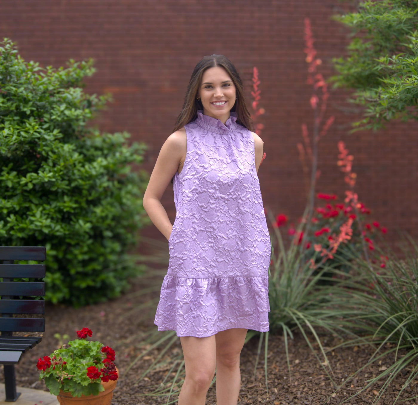 Sleeveless Textured Dress-clothing,dress,dresses,Lilac,Mini Dress,Sleeveless,Textured,Women,women's-[option4]-[option5]-[option6]-Bella Bliss Boutique in Texas