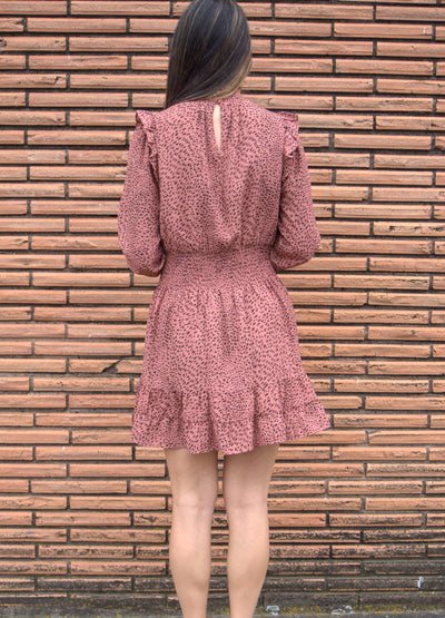 Smock Neck Ruffle Tiered Mini Dress-clothing,dress,dresses,Long Sleeve,mauve,Mini Dress,ruffle,Ruffle Detail,Ruffled Shoulder,Smock Neck,smocked,smocked Detail,smocked waist,Tiered,Tiered Dress,Tiered Hem,Tiered Ruffle Hem,Women,women's-[option4]-[option5]-[option6]-Bella Bliss Boutique in Texas