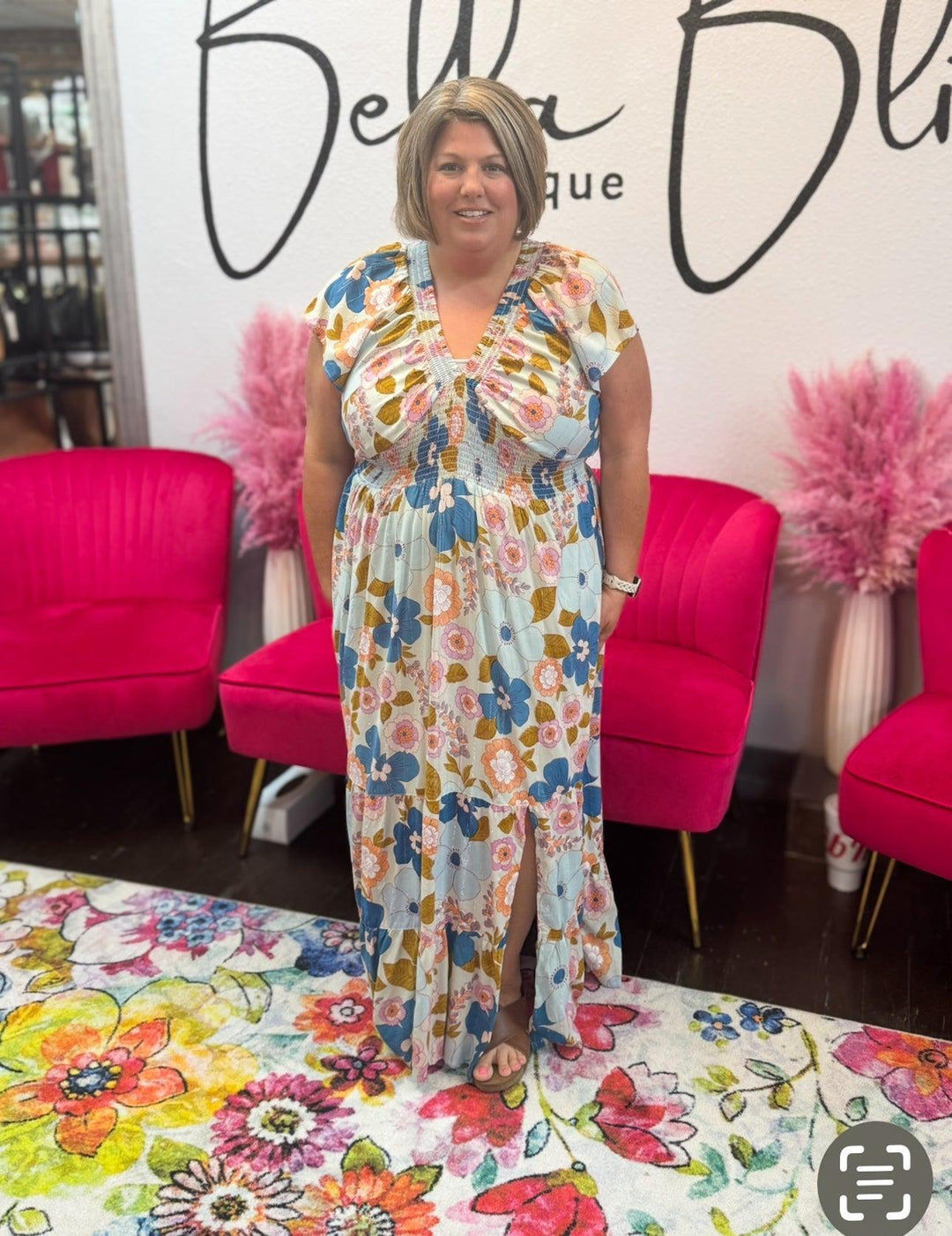 Smocked Waist Maxi Dress