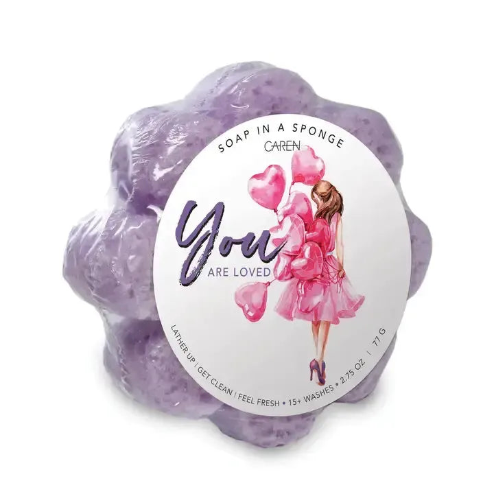 Soap in a Flower Sponge-Aloe Vera Infused,Exfiliating,Flower,Flower Sponge,gift,Gifts,Gifts for Her,Hydrating,Hypo-Allergenic Sponge,Invigorating Botanicals,misc,Miscellaneous,Moisturizing,Soap in a Sponge,women's,You Are Loved,You Got The Look-You Are Loved-[option4]-[option5]-[option6]-Bella Bliss Boutique in Texas