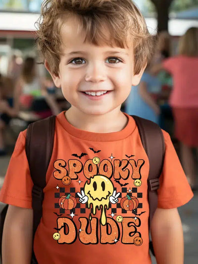 Spooky Dude Halloween Tee-Children & Tweens,children's,clothing,Halloween,Infant to 6,orange,Sale,Spooky Dude,T-Shirt,Top,Tops-6M-[option4]-[option5]-[option6]-Bella Bliss Boutique in Texas