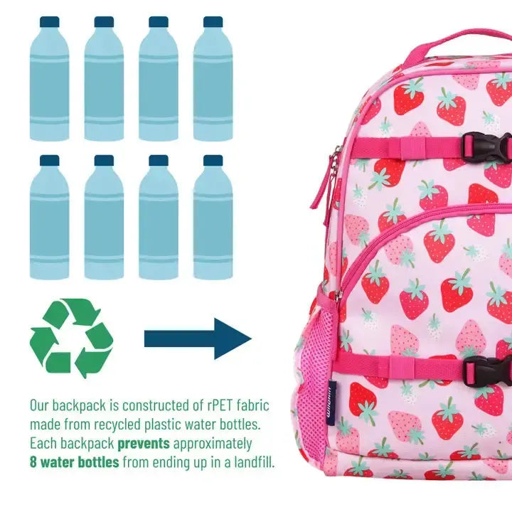 Strawberry Patch 18" Backpack-18" Backpack,Back to School,Backpack,Backpacks,Children & Tweens,children's,children's Accessories,ECO Backpack,Infant to 6,Sale,Strawberry,Strawberry Patch,Tween Accessories,Tweens 7-14-[option4]-[option5]-[option6]-Bella Bliss Boutique in Texas