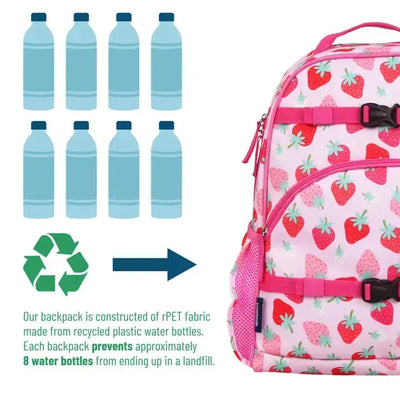 Strawberry Patch 18" Backpack-18" Backpack,Back to School,Backpack,Backpacks,Children & Tweens,children's,children's Accessories,ECO Backpack,Infant to 6,Sale,Strawberry,Strawberry Patch,Tween Accessories,Tweens 7-14-[option4]-[option5]-[option6]-Bella Bliss Boutique in Texas