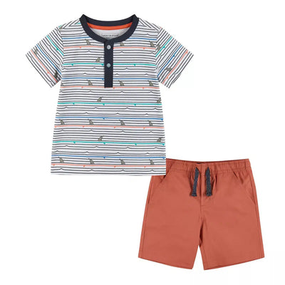 Striped Shark Waves Henley Set-Bottoms, boys, Children & Tweens, clothing, Infant to 6, Tops-2T-[option4]-[option5]-[option6]-Bella Bliss Boutique in Texas