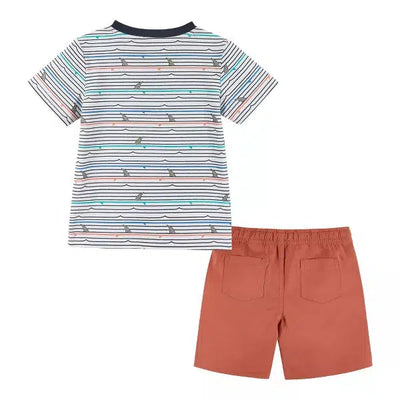 Striped Shark Waves Henley Set-Bottoms, boys, Children & Tweens, clothing, Infant to 6, Tops-[option4]-[option5]-[option6]-Bella Bliss Boutique in Texas