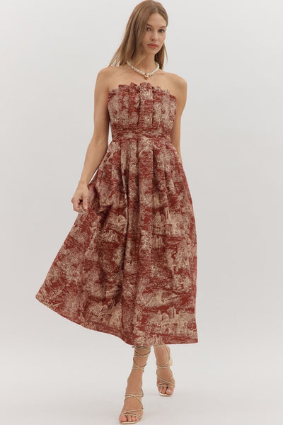 Sunlit Pleat Midi Dress-clothing,dress,dresses,Entro,Midi Dress,Party Dress,Pleated Dress,Women,women's-S-[option4]-[option5]-[option6]-Bella Bliss Boutique in Texas