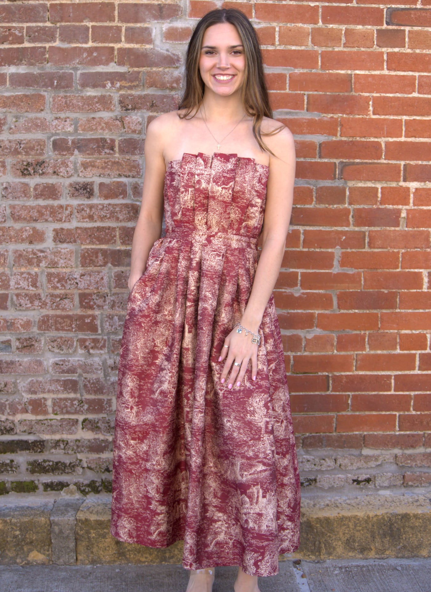 Sunlit Pleat Midi Dress-clothing,dress,dresses,Entro,Midi Dress,Party Dress,Pleated Dress,Women,women's-[option4]-[option5]-[option6]-Bella Bliss Boutique in Texas