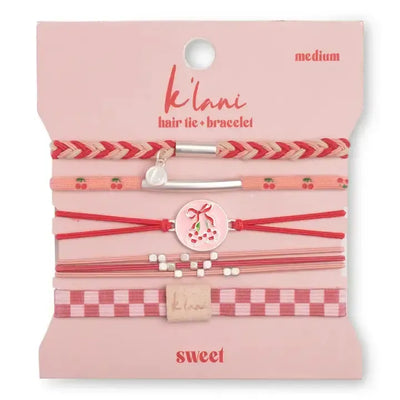 Sweet Hair Tie Bracelets-Accessories,children's Accessories,coral,Disco Cherry Charm,Gifts for Her,Hair Accessories,Hair Elastics,Hair Tie Bracelets,Hair Ties,Pink,Red,Sweet Hair Tie Bracelets,Tween Accessories-S-[option4]-[option5]-[option6]-Bella Bliss Boutique in Texas