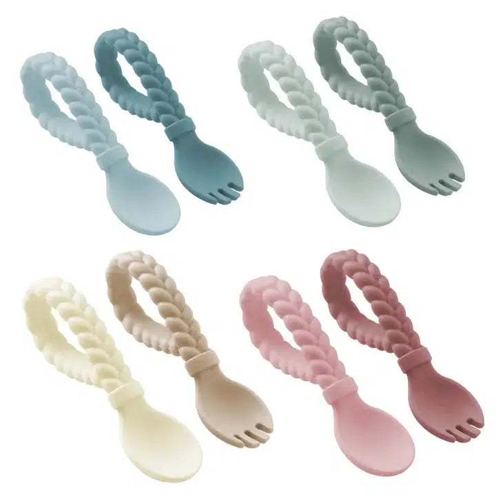 Sweetie Spoons - Spoon + Fork Set-Blue, Buttercream & Toffee, Children & Tweens, children's, children's Accessories, Infant to 6, Pink, Spoon + Fork Set, Sweetie Spoons-[option4]-[option5]-[option6]-Bella Bliss Boutique in Texas