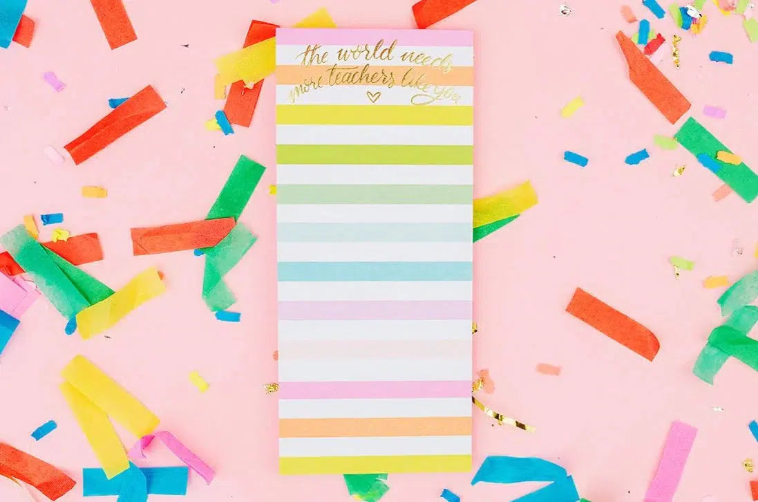 Teacher Skinny List Note Pad-Back to School, Magnetic, Miscellaneous, Notepad, Skinny Notepad, The World Needs More Teachers Like You-[option4]-[option5]-[option6]-Bella Bliss Boutique in Texas