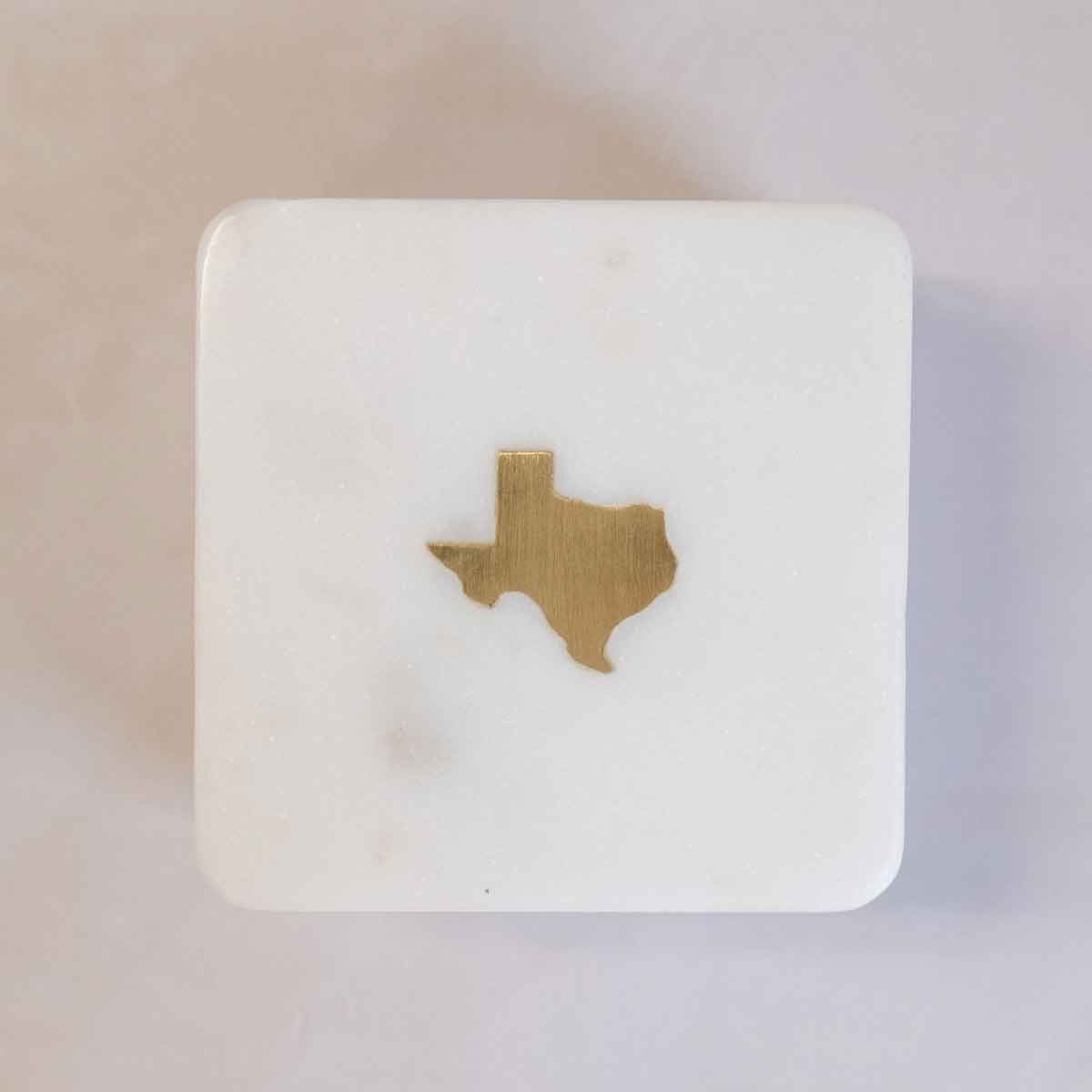 Texas Marble Coasters-Bar Ware,coaster,Gifts,Gifts for Her,Gifts for Him,Gold Accents,Marble,State of Texas,Texas-[option4]-[option5]-[option6]-Bella Bliss Boutique in Texas