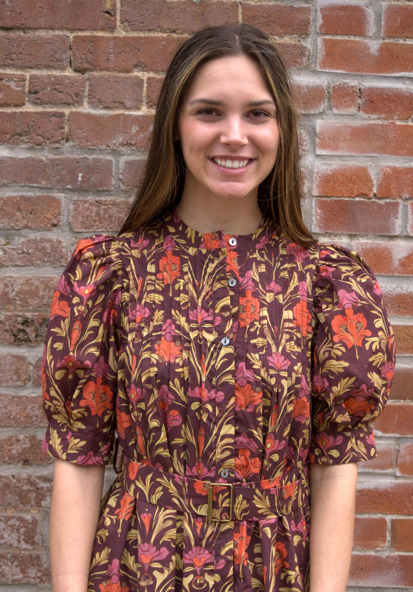 The Meadow Muse Dress-Belted,clothing,dress,dresses,Entro,Fall Floral,Floral,Floral Print,Mini Dress,Party Dress,Puff Sleeve,Women,women's-[option4]-[option5]-[option6]-Bella Bliss Boutique in Texas