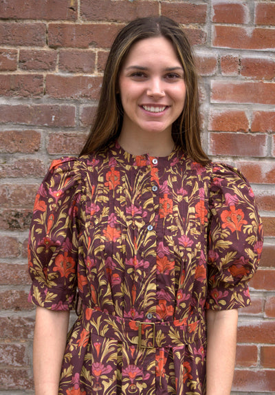 The Meadow Muse Dress-Belted,clothing,dress,dresses,Entro,Fall Floral,Floral,Floral Print,Mini Dress,Party Dress,Puff Sleeve,Women,women's-[option4]-[option5]-[option6]-Bella Bliss Boutique in Texas