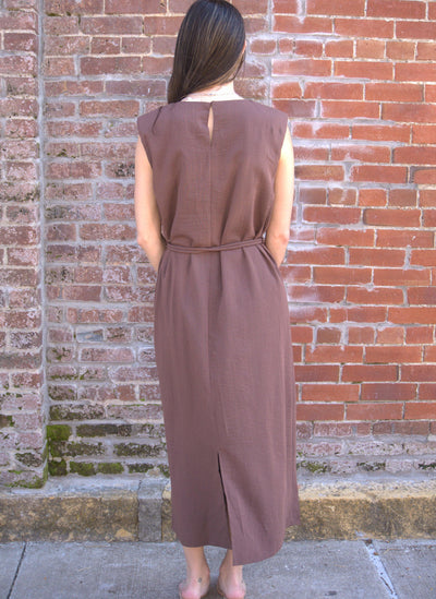 The Sienna Belted Midi Dress-Belted,clothing,dress,dresses,Entro,Gold Accents,Midi Dress,Party Dress,Sleeveless,Women,women's-[option4]-[option5]-[option6]-Bella Bliss Boutique in Texas