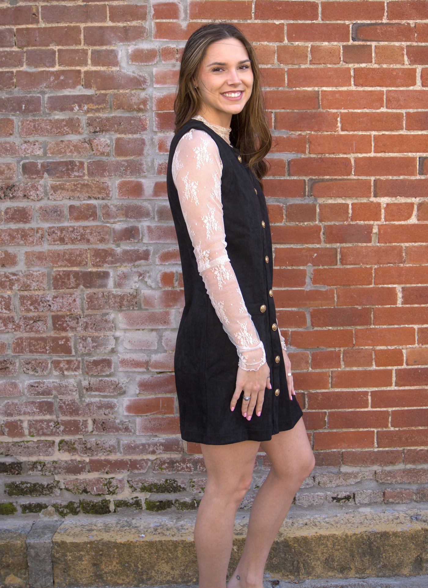 The Sutton Suede Shift Dress-button down,Button Front,clothing,dress,dresses,holiday,JODIFL,Mini Dress,pockets,Sleeveless,Suede,Women,women's-[option4]-[option5]-[option6]-Bella Bliss Boutique in Texas