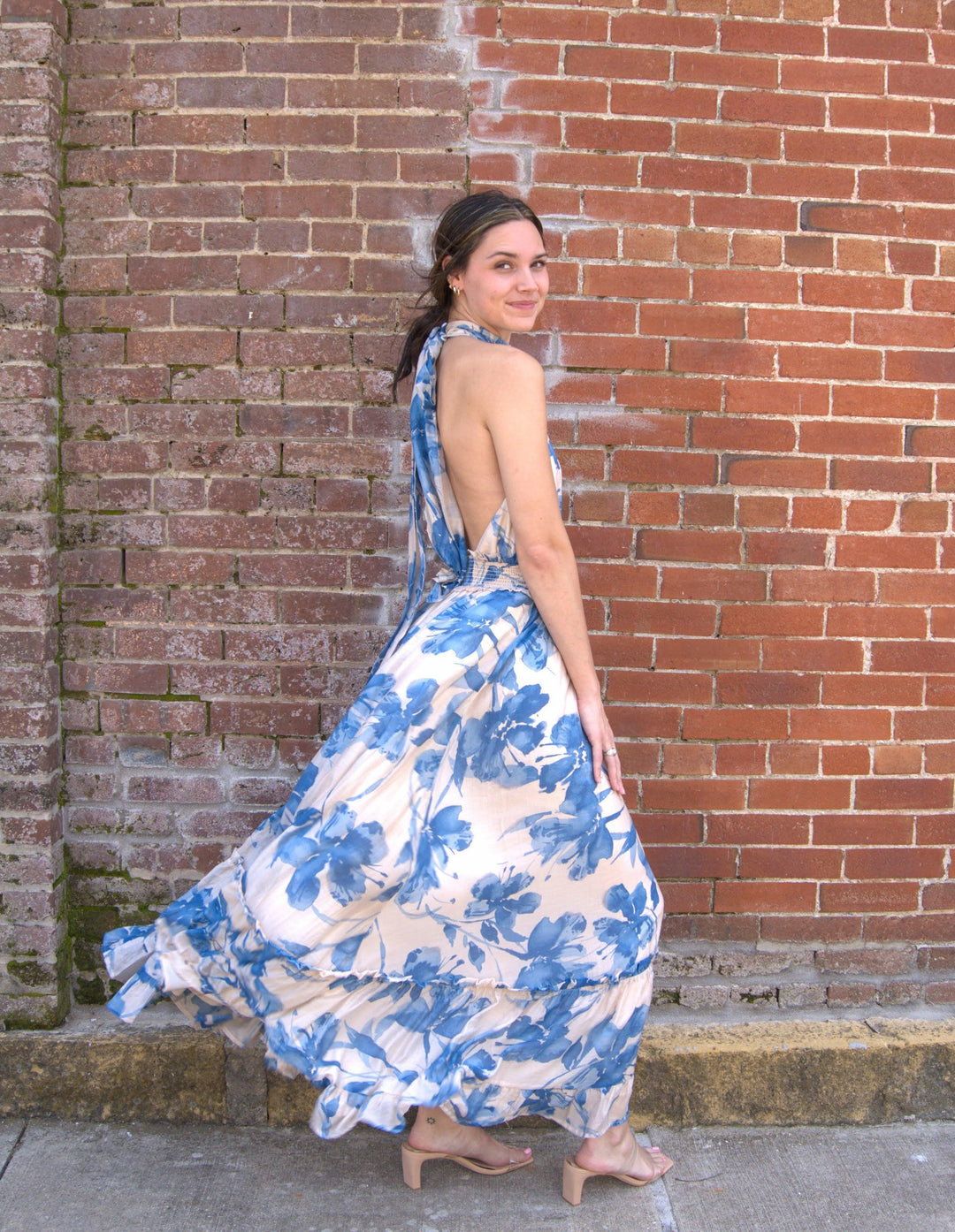 Tie Back Halter Maxi Dress Tie Back Halter Maxi Dress
