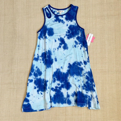 Tie Dye Tank Dress-Blue, Chidren & Tween, Chidrens/Tweens, Children & Tweens, Children/Tween, Childrens/Tween, clothing, dress, dresses, Sleeveless, Tank, Tie Dye, tween, Tween 7-14, Tweens 7-14, White-S-[option4]-[option5]-[option6]-Bella Bliss Boutique in Texas