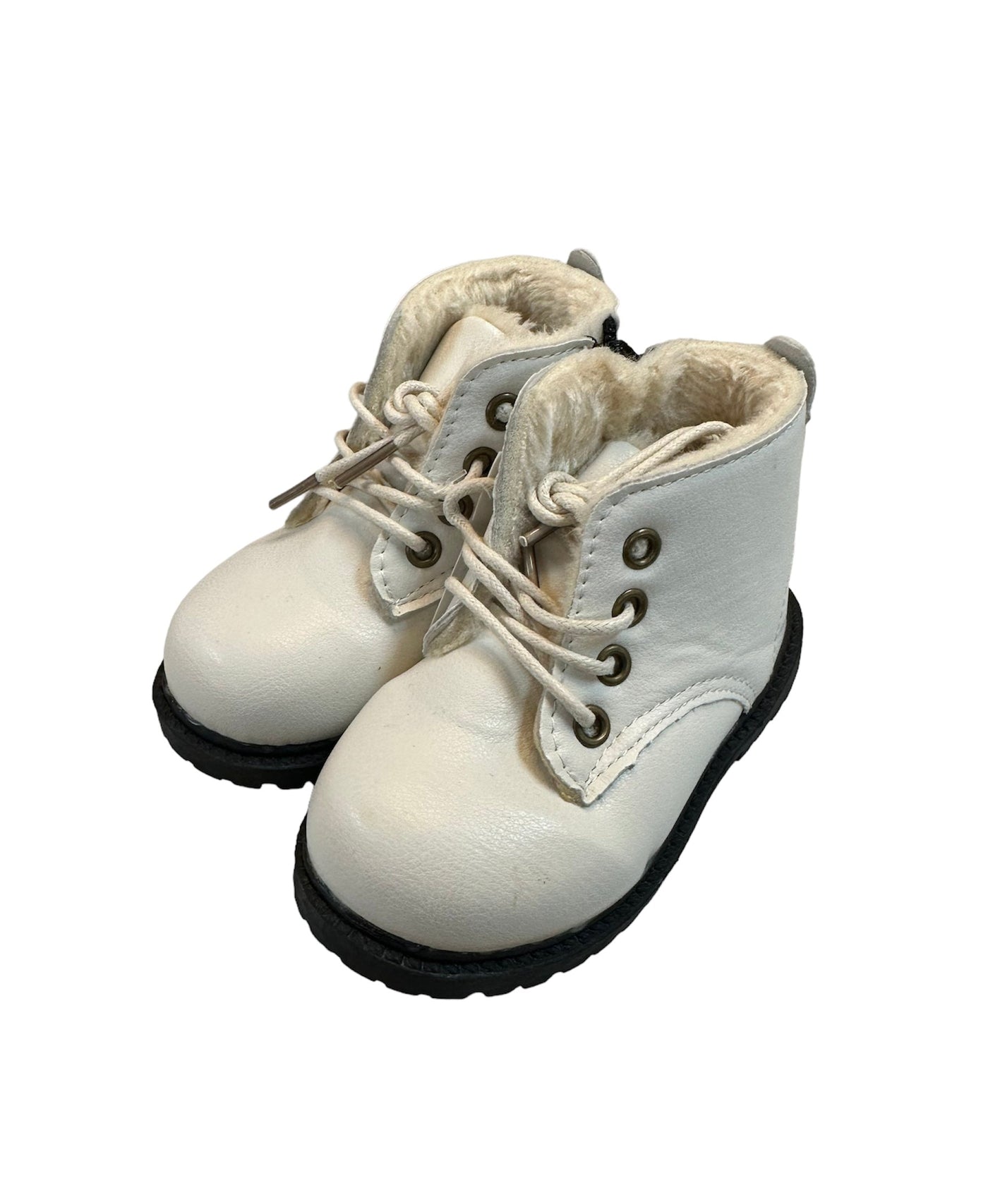Toddler Combat Boots-boots,Children & Tweens,children's,Combat Boots,Cream,Fur Lined,Infant to 6,Lace Up,Shoes,Tweens 7-14-[option4]-[option5]-[option6]-Bella Bliss Boutique in Texas
