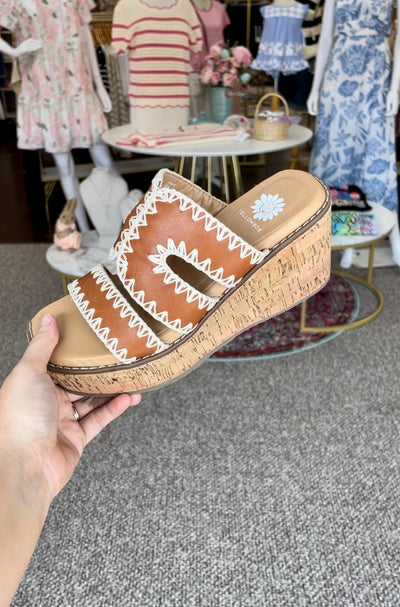 Tracie Cork Wedge Sandal-Cork,Cork Wedge,Sandal,Sandals,Shoes,Tan,Traci,Wedge,Wedge Sandal,women's-[option4]-[option5]-[option6]-Bella Bliss Boutique in Texas