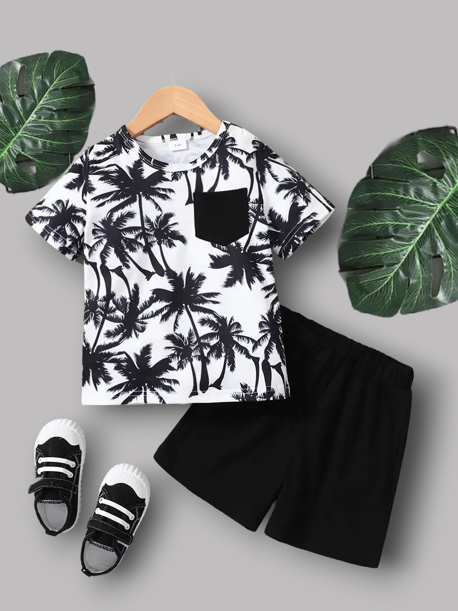 Tropical Short Set-Bottoms,boys,Children & Tweens,clothing,Infant to 6,Sale,Tops-[option4]-[option5]-[option6]-Bella Bliss Boutique in Texas