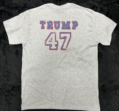 Trump 47 Tee-Ash, clothing, Curvy, Donald Trump, Men's, T-Shirt, Tee, Top, Tops, Trump, Trump 2024, Trump 24, Trump 47, women, women's-[option4]-[option5]-[option6]-Bella Bliss Boutique in Texas