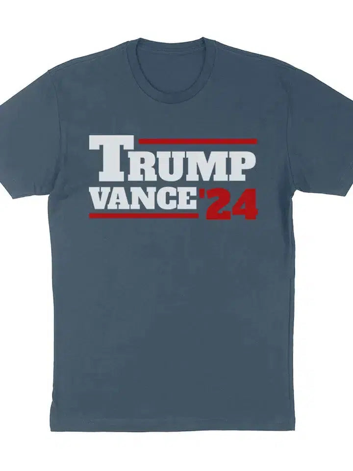Trump Vance 2024 Tee-clothing,Curvy,Dark Heather Grey,Donald Trump,Men's,Sale,T-Shirt,Top,Tops,Trump,Trump 2024,Trump 24,Trump/Vance,Unisex,Women,women's-[option4]-[option5]-[option6]-Bella Bliss Boutique in Texas
